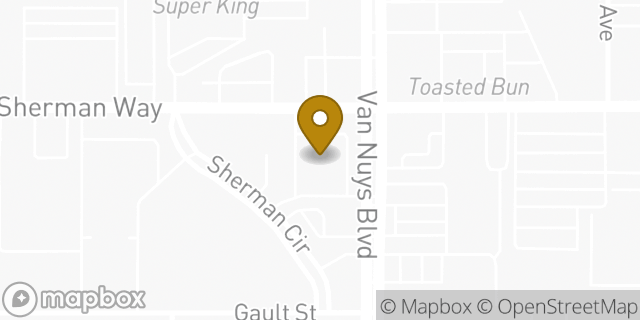 Map showing the location of Walgreens in Van Nuys, CA 91405