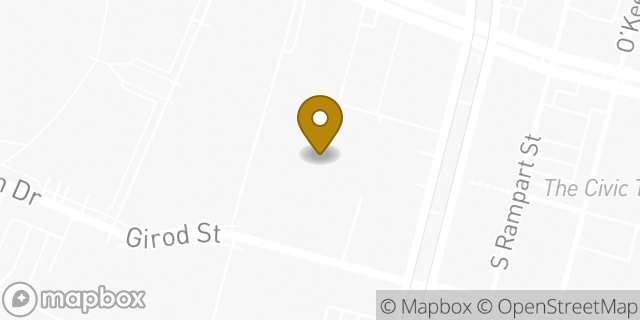 Map showing the location of Starbucks in New Orleans, LA 70113