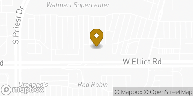 Map showing the location of Subway in Tempe, AZ 85284