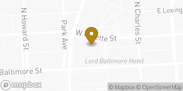 Map showing the location of Budget Rent A Car in Baltimore, MD 21201