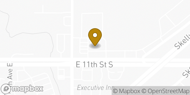 Map showing the location of QuikTrip in Tulsa, OK 74128