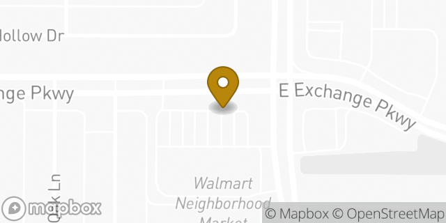 Map showing the location of Walmart in Allen, TX
