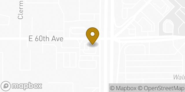 Map showing the location of Starbucks in Commerce City, CO 80022