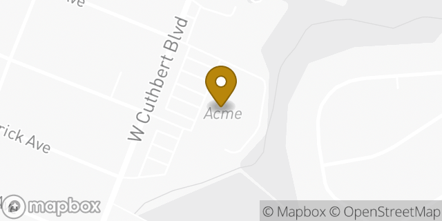 Map showing the location of ACME Markets in Westmont, NJ 08108
