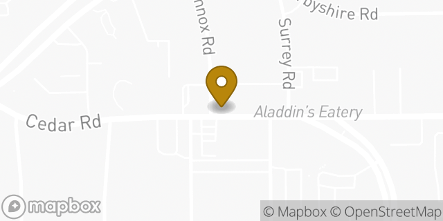 Map showing the location of Starbucks in Cleveland Heights, OH 44106