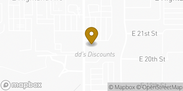 Map showing the location of Amazon Locker - Refusal in San Bernardino, CA 92404