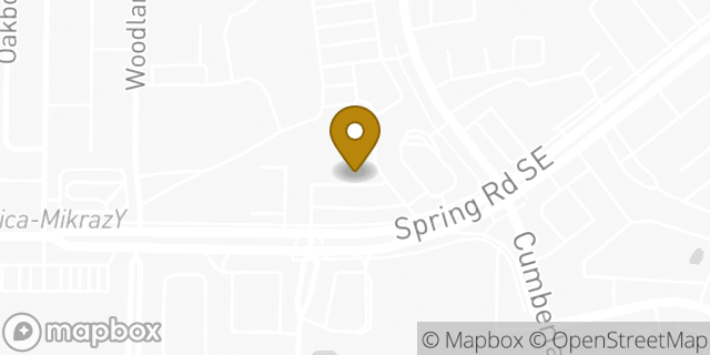 Map showing the location of Aldi in Smyrna, GA 30080