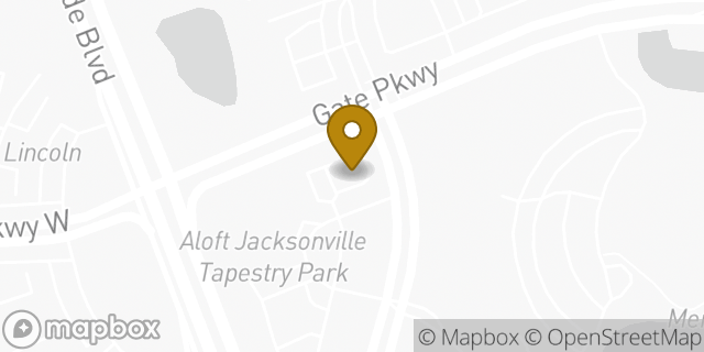 Map showing the location of Starbucks in Jacksonville, FL 32246