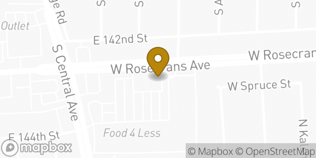 Map showing the location of Subway in Compton, CA 90220