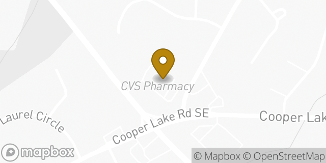 Map showing the location of CVS Pharmacy in Smyrna, GA 30080