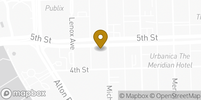 Map showing the location of Enterprise Rent-A-Car in Miami Beach, FL 33139