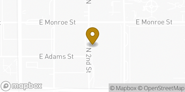 Map showing the location of The UPS Store in Phoenix, AZ 85004