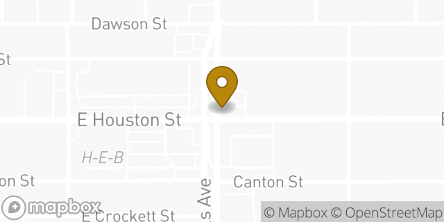 Map showing the location of Jack in the Box in San Antonio, TX 78202