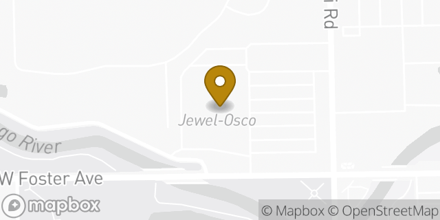 Map showing the location of Jewel-Osco in Chicago, IL 60630