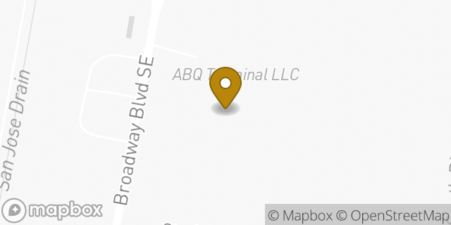 Map showing the location of Dunkin' in Albuquerque, NM 87105