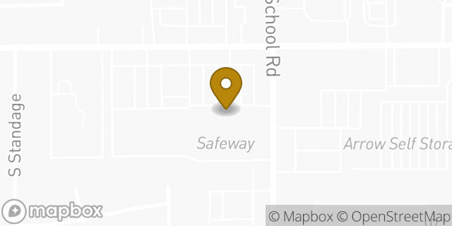 Map showing the location of Starbucks in Mesa, AZ 85202