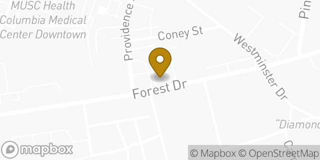 Map showing the location of Starbucks in Columbia, SC 29204