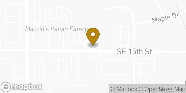 Map showing the location of Enterprise Rent-A-Car in Midwest City, OK 73110