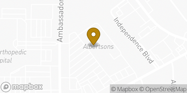 Map showing the location of Albertsons in Lafayette, LA 70506