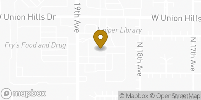 Map showing the location of Walgreens Pharmacy in Phoenix, AZ 85023