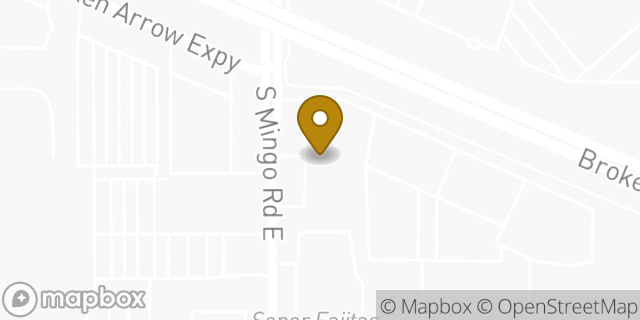 Map showing the location of Subway in Tulsa, OK 74146