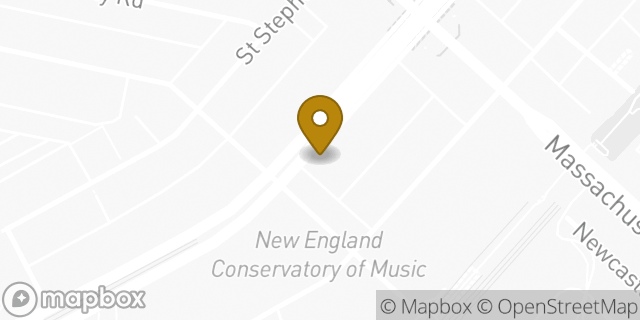 Map showing the location of Chase Bank in Boston, MA 02115