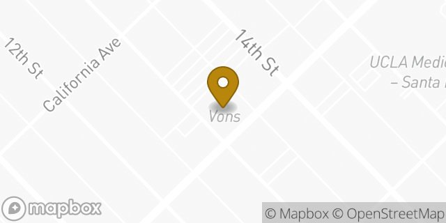 Map showing the location of Starbucks Coffee Company in Santa Monica, CA 90403