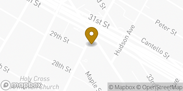 Map showing the location of Dunkin' in Weehawken, NJ 07086