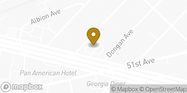 Map showing the location of McDonald's in Elmhurst, NY 11373