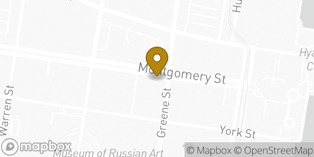 Map showing the location of Dunkin' in Jersey City, NJ 07302