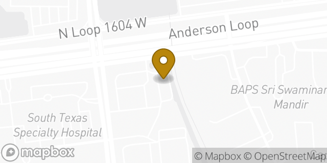Map showing the location of Starbucks in San Antonio, TX 78249