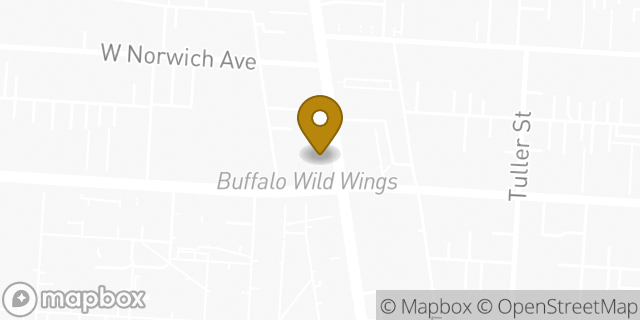 Map showing the location of Buffalo Wild Wings in Columbus, OH 43201