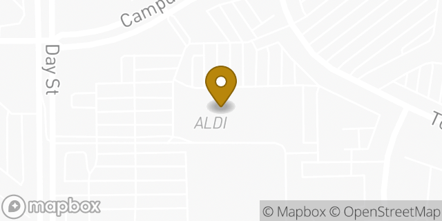 Map showing the location of Aldi in Moreno Valley, CA 92553