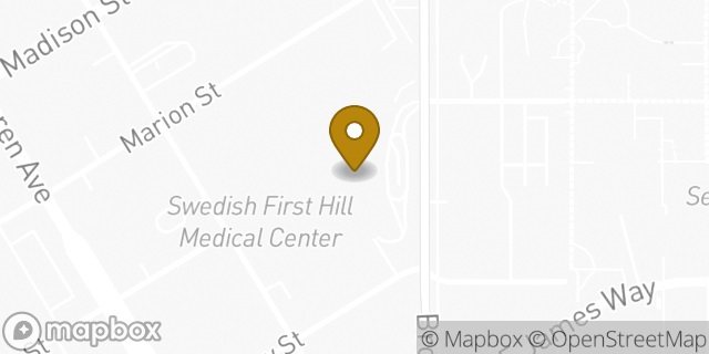 Map showing the location of Starbucks in Seattle, WA 98122