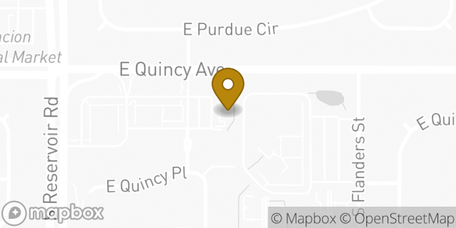Map showing the location of Amazon Locker - Mariko in Aurora, CO 80015