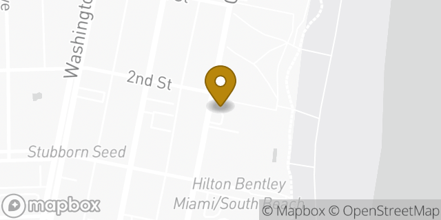 Map showing the location of Starbucks in Miami Beach, FL 33139