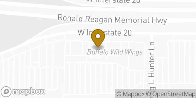Map showing the location of Bank Of America in Grand Prairie, TX 75052