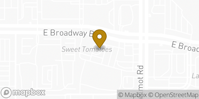 Map showing the location of Starbucks in Tucson, AZ 85711