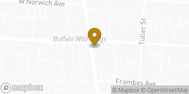 Map showing the location of Starbucks in Columbus, OH 43201