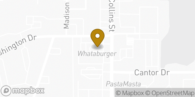 Map showing the location of Whataburger in Arlington, TX 76011