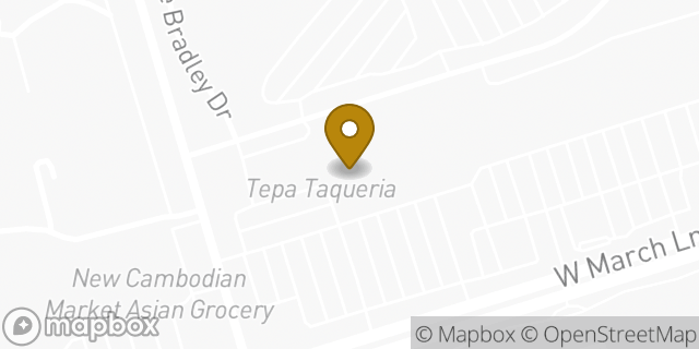 Map showing the location of Planet Fitness in Stockton, CA 95207