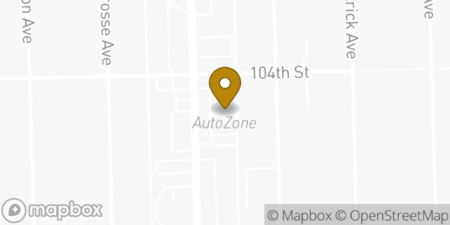 Map showing the location of AutoZone in Oak Lawn, IL 60453