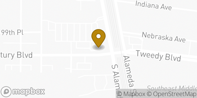 Map showing the location of Starbucks in Los Angeles, CA 90002