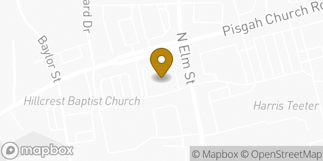 Map showing the location of ATM Walgreens in Greensboro, NC