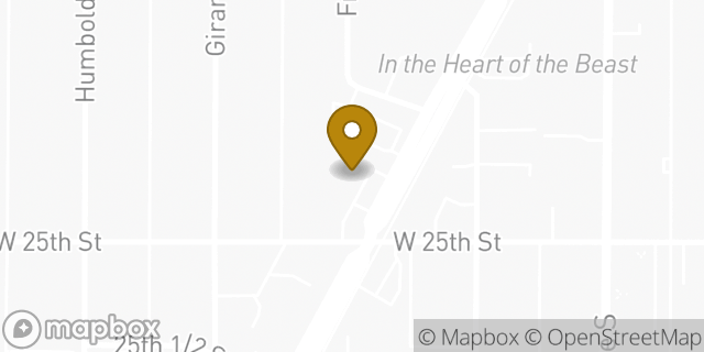 Map showing the location of Starbucks in Minneapolis, MN 55405