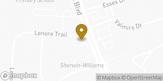 Map showing the location of Avis Car Rental in Chesapeake, VA 23320