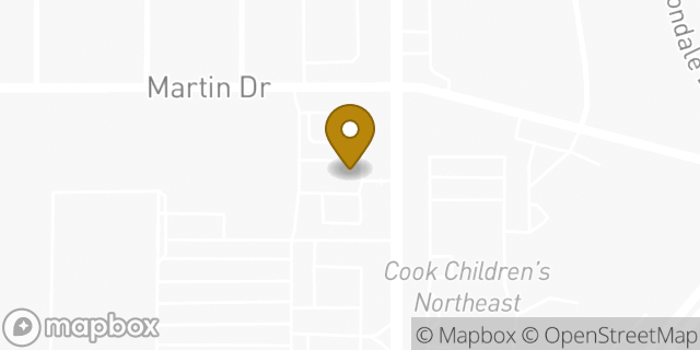 Map showing the location of Starbucks in North Richland Hills, TX 76182