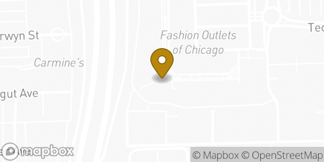 Map showing the location of Lululemon in Rosemont, IL 60018