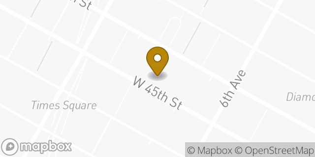 Map showing the location of Starbucks in New York, NY 10036
