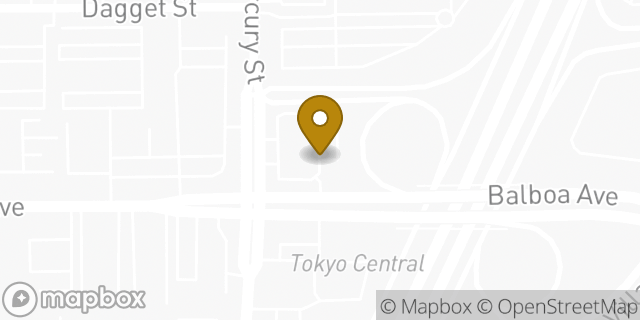 Map showing the location of Amazon Locker - Elba in San Diego, CA 92111